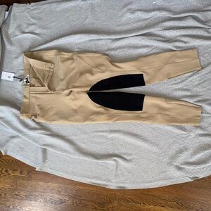 WeWoreWhat Tan and Black riding pants
